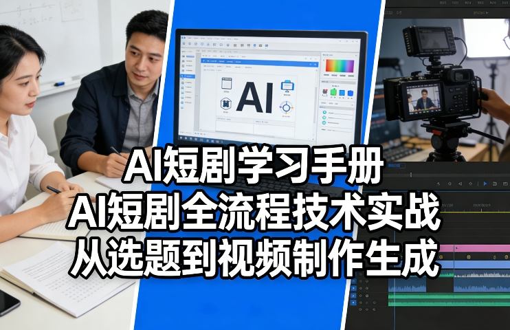 AI短剧学习手册，AI短剧全流程技术实战，从选题到视频制作生成-保成圈-山云人力,分享创业咨询_最新网络项目资源