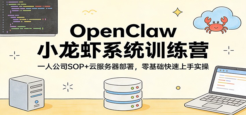 OpenClaw小龙虾系统训练营：一人公司SOP，云服务器部署，零基础快速上手实操-保成圈-山云人力,分享创业咨询_最新网络项目资源