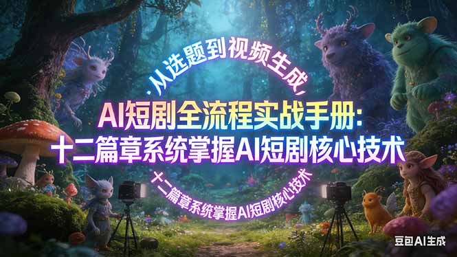 AI 短剧全流程实战手册：从选题到视频生成，十二篇章系统掌握 AI 短剧核心技术-保成圈-山云人力,分享创业咨询_最新网络项目资源