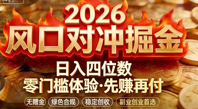 2026美金对冲套利，无赠金对冲策略保驾护航，低门槛易上手实操。单人单日收益2000+-保成圈-山云人力,分享创业咨询_最新网络项目资源