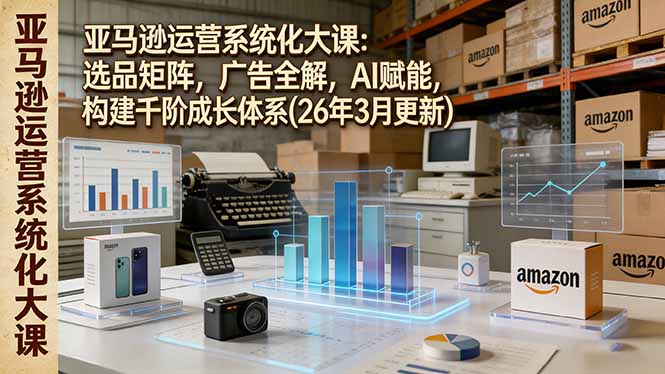 亚马逊运营系统化大课：选品矩阵，广告全解，AI赋能，构建千阶成长体系(26年3月更新-保成圈-山云人力,分享创业咨询_最新网络项目资源