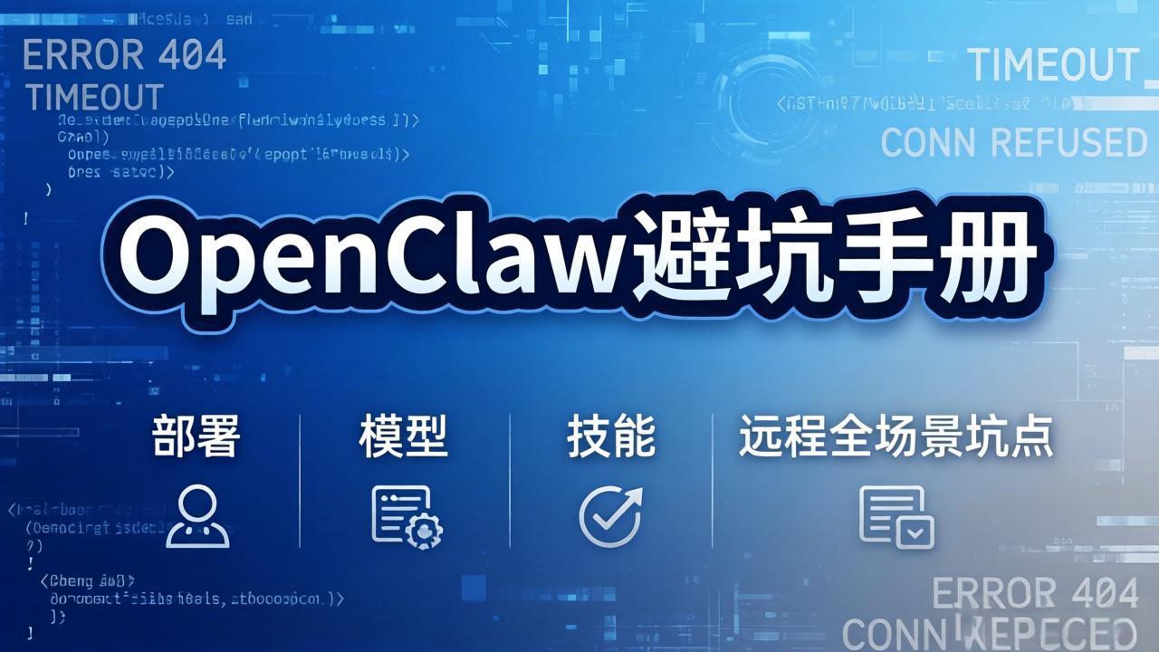 OpenClaw避坑手册：部署+模型+技能+远程全场景坑点，一次性给你说全，少走弯路-保成圈-山云人力,分享创业咨询_最新网络项目资源