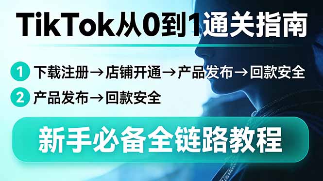 TikTok从0到1通关指南：下载注册→店铺开通→产品发布→回款安全，新手必备全链路教程-保成圈-山云人力,分享创业咨询_最新网络项目资源
