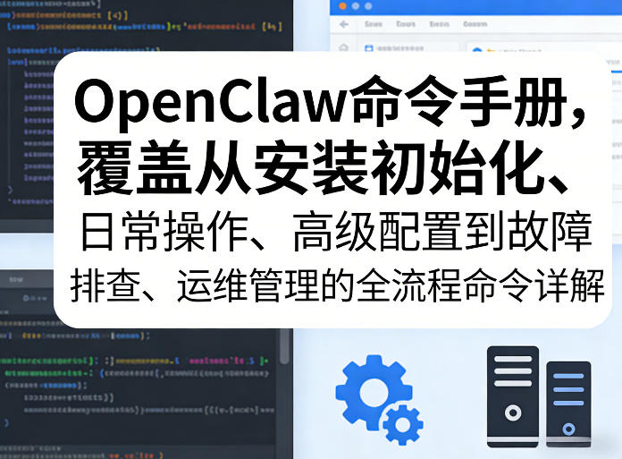 OpenClaw命令手册，覆盖从安装初始化、日常操作、高级配置到故障排查、运维管理的全流程命令详解-保成圈-山云人力,分享创业咨询_最新网络项目资源