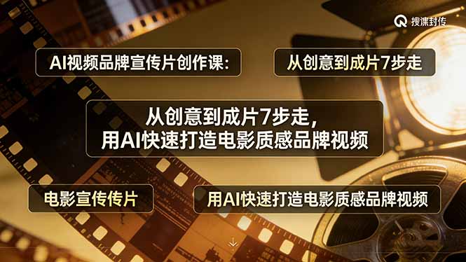 AI视频品牌宣传片创作课：从创意到成片7步走，用AI快速打造电影质感品牌视频-保成圈-山云人力,分享创业咨询_最新网络项目资源