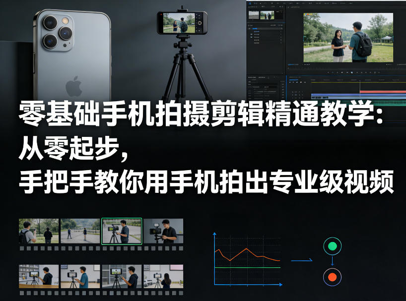 零基础手机拍摄剪辑精通教学：从零起步，手把手教你用手机拍出专业级视频-保成圈-山云人力,分享创业咨询_最新网络项目资源