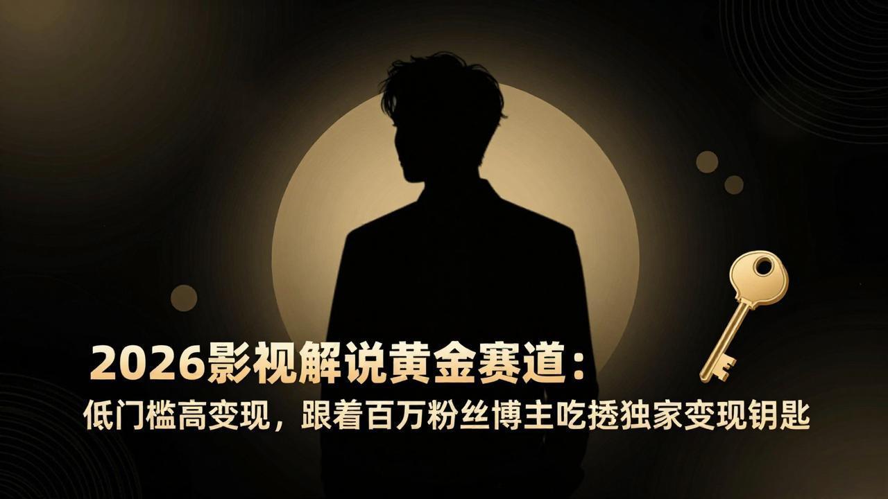 2026影视解说黄金赛道：低门槛高变现，跟着百万粉丝博主吃透独家变现钥匙-保成圈-山云人力,分享创业咨询_最新网络项目资源