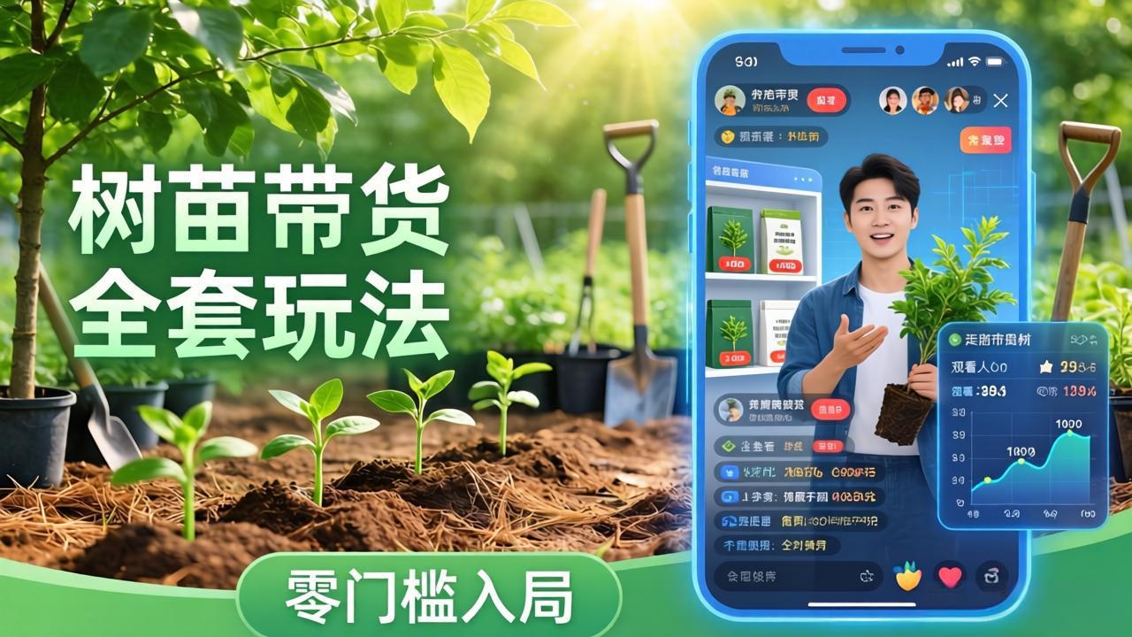 视频号AI树苗带货全套玩法：零门槛入局，掌握豆包、千问等AI工具制作树苗视频的全套流程-保成圈-山云人力,分享创业咨询_最新网络项目资源
