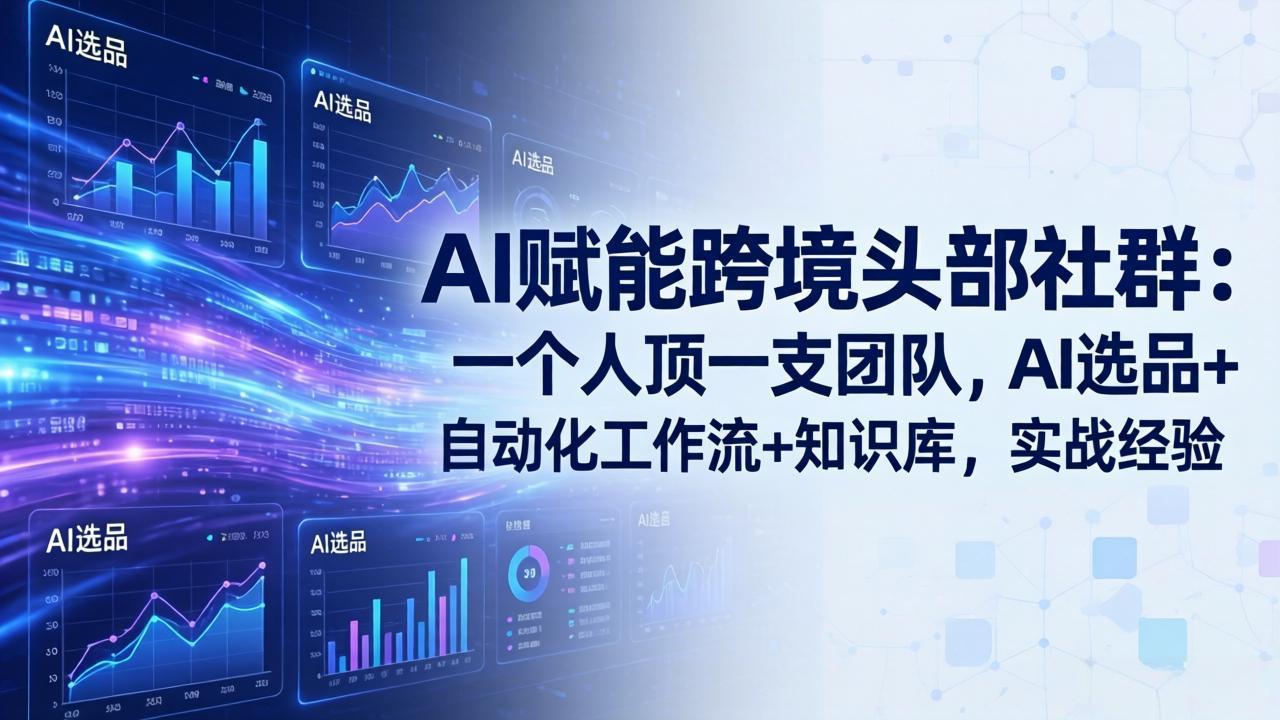AI赋能跨境头部社群：一个人顶一支团队，AI选品+自动化工作流+知识库，实战经验-更新3月-保成圈-山云人力,分享创业咨询_最新网络项目资源