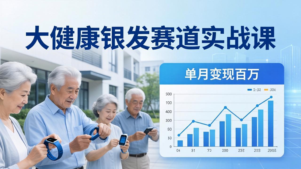 大健康银发赛道实战课：拆解视频号线索型 IP 单月变现百万逻辑，教你精准获客高效变现-保成圈-山云人力,分享创业咨询_最新网络项目资源
