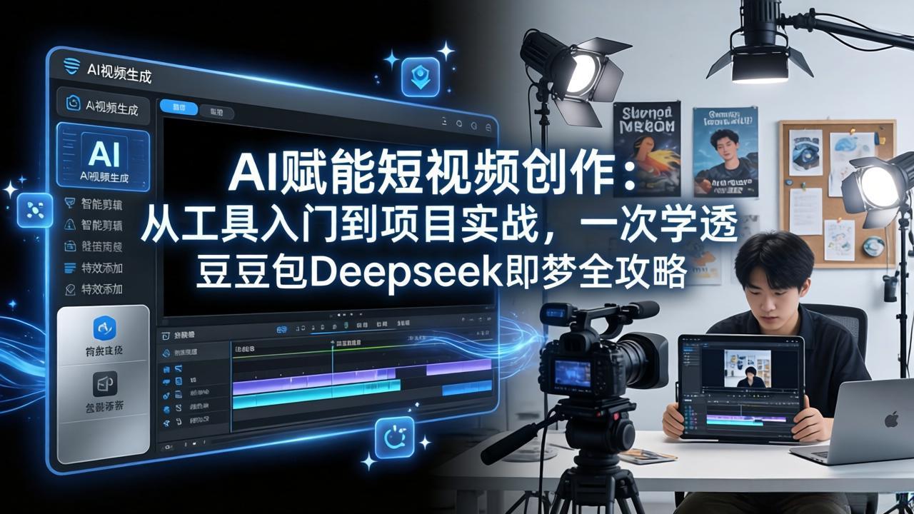 AI赋能短视频创作：从工具入门到项目实战，一次学透豆包Deepseek即梦全攻略-保成圈-山云人力,分享创业咨询_最新网络项目资源