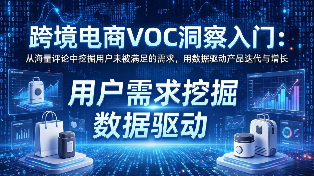 跨境电商VOC洞察入门：从海量评论中挖掘用户未被满足的需求，用数据驱动产品迭代与增长-保成圈-山云人力,分享创业咨询_最新网络项目资源