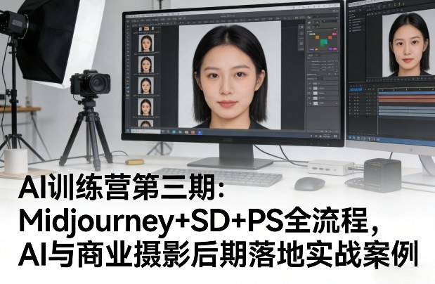 AI训练营第三期：Midjourney+SD+PS全流程，AI与商业摄影后期落地实战案例-保成圈-山云人力,分享创业咨询_最新网络项目资源