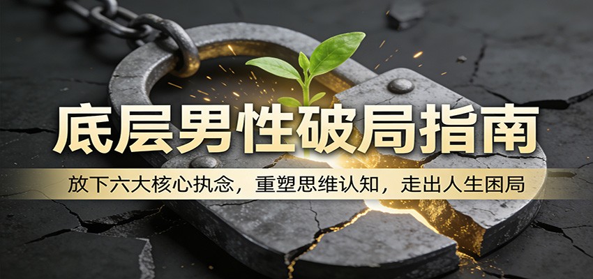 底层男性破局指南：放下六大核心执念，重塑思维认知，走出人生困局-保成圈-山云人力,分享创业咨询_最新网络项目资源