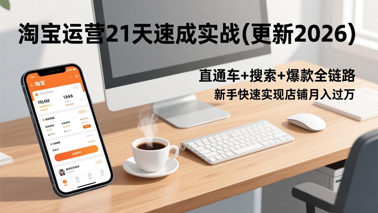 淘宝运营21天速成实战(更新3月-保成圈-山云人力,分享创业咨询_最新网络项目资源