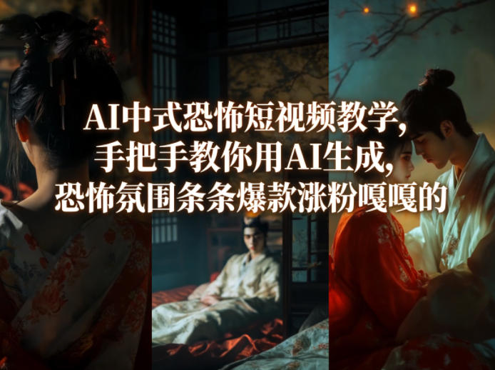 AI中式恐怖短视频教学，手把手教你用AI生成，恐怖氛围条条爆款涨粉嘎嘎的-保成圈-山云人力,分享创业咨询_最新网络项目资源