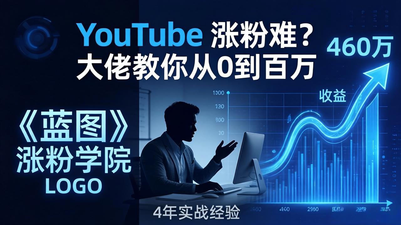 YouTube 涨粉难？《蓝图涨粉学院》：4 年赚 460 万的大佬教策略，从0到百万有路径！-保成圈-山云人力,分享创业咨询_最新网络项目资源