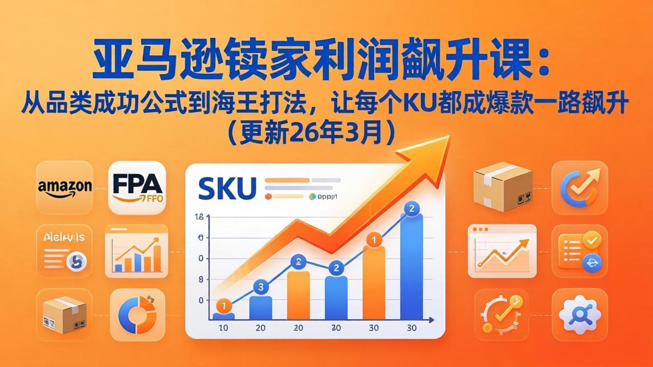 亚马逊卖家利润飙升课：从品类成功公式到海王打法，让每个SKU都成爆款一路飙升(更新26年3月-保成圈-山云人力,分享创业咨询_最新网络项目资源