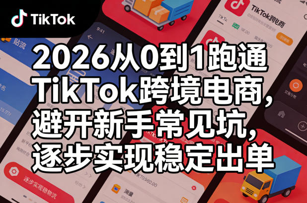 2026从0到1跑通TikTok跨境电商，避开新手常见坑，逐步实现稳定出单-保成圈-山云人力,分享创业咨询_最新网络项目资源