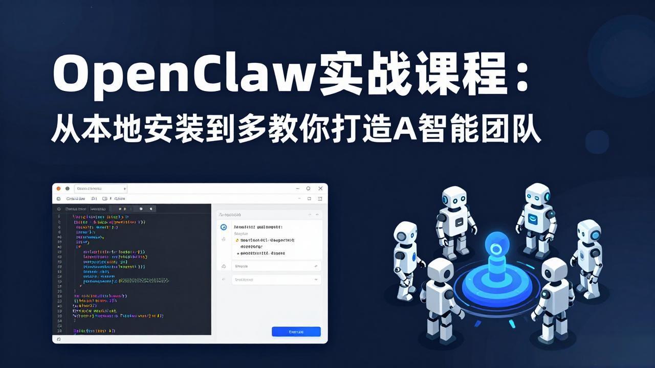 OpenClaw实战课程：从本地安装到多Agent协同，手把手教你打造AI智能团队-保成圈-山云人力,分享创业咨询_最新网络项目资源