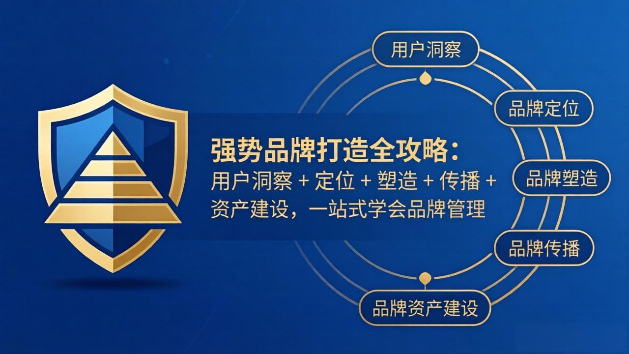 强势品牌打造全攻略：用户洞察 + 定位 + 塑造 + 传播 + 资产建设，一站式学会品牌管理-保成圈-山云人力,分享创业咨询_最新网络项目资源