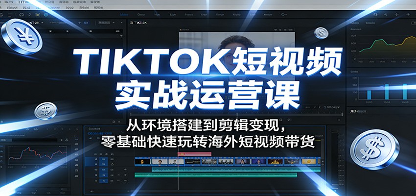 TIKTOK短视频实战运营课：从环境搭建到剪辑变现，零基础快速玩转海外短视频带货-保成圈-山云人力,分享创业咨询_最新网络项目资源