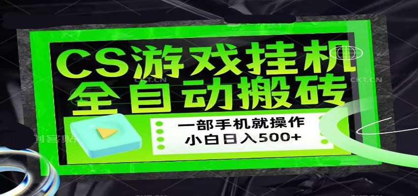 CSGO游戏挂机捡漏搬砖，超稳定的项目，带领1000+小白实现日入500+-保成圈-山云人力,分享创业咨询_最新网络项目资源