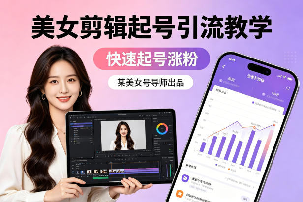 某美女号导师出品：美女剪辑起号引流教学，快速起号涨粉-保成圈-山云人力,分享创业咨询_最新网络项目资源