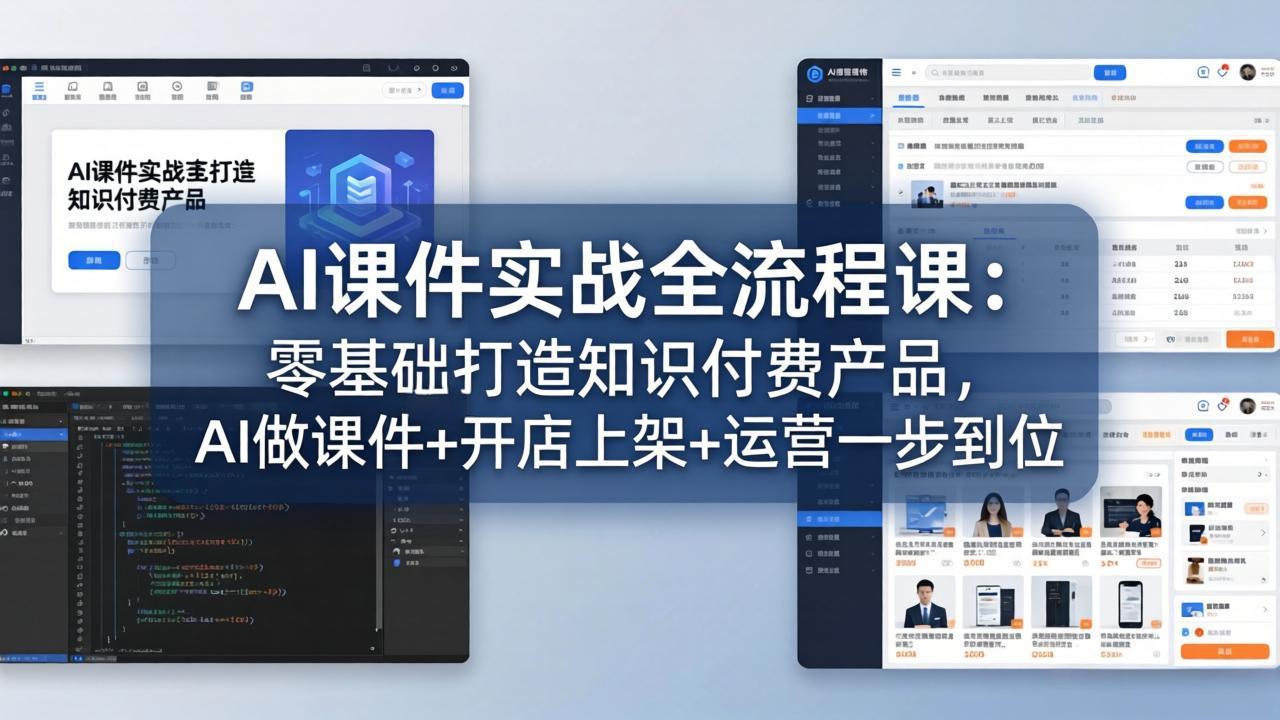 AI课件实战全流程课：零基础打造知识付费产品，AI做课件+开店上架+运营一步到位-保成圈-山云人力,分享创业咨询_最新网络项目资源