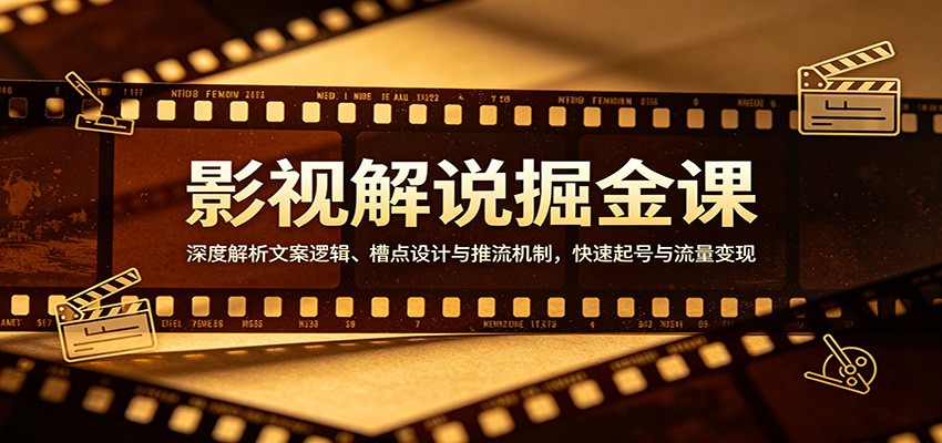 影视解说掘金课：深度解析文案逻辑、槽点设计与推流机制，快速起号与流量变现-保成圈-山云人力,分享创业咨询_最新网络项目资源