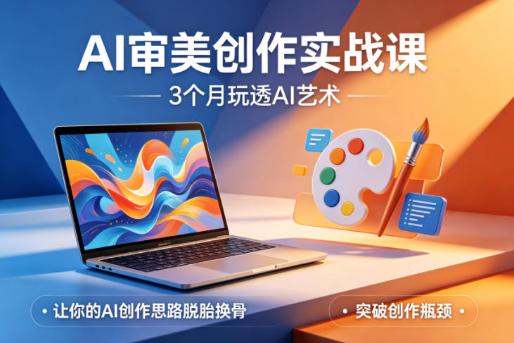 AI审美创作实战课，3个月玩透AI艺术，让你的AI创作思路脱胎换骨，突破创作瓶颈-保成圈-山云人力,分享创业咨询_最新网络项目资源