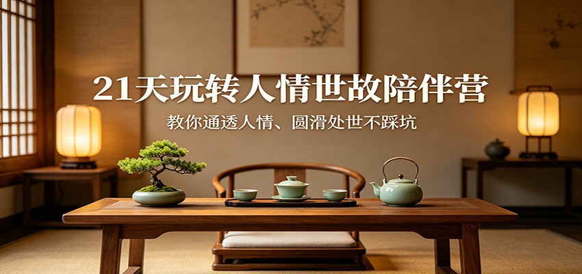 21天玩转人情世故陪伴营：教你通透人情、圆滑处世不踩坑-保成圈-山云人力,分享创业咨询_最新网络项目资源