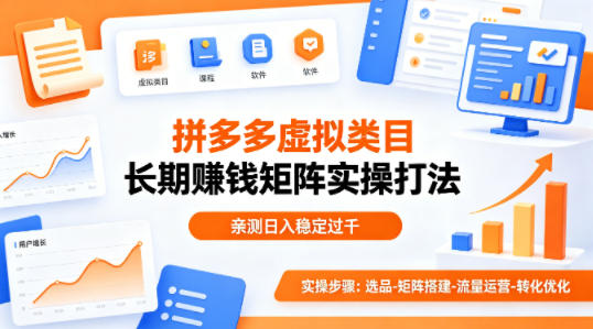 做拼多多虚拟类目想长期賺钱？这套矩阵实操打法，亲测日入稳定过千【揭秘】-保成圈-山云人力,分享创业咨询_最新网络项目资源