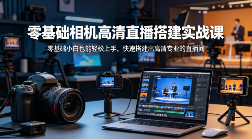零基础相机高清直播间搭建实战课，小白也能轻松上手，快速搭建出高清专业的直播间-保成圈-山云人力,分享创业咨询_最新网络项目资源