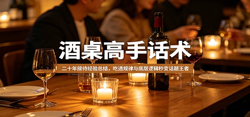 酒桌高手话术：二十年接待经验总结，吃透规律与底层逻辑秒变话题王者-保成圈-山云人力,分享创业咨询_最新网络项目资源