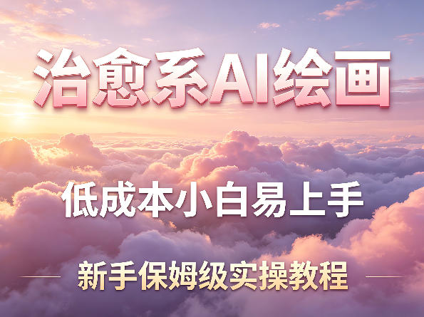 治愈系AI绘画提示词项目，低成本小白易上手，每天10分钟，新手保姆级实操教程-保成圈-山云人力,分享创业咨询_最新网络项目资源