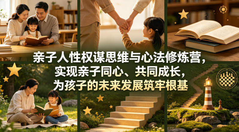 亲子人性权谋思维与心法修炼营，实现亲子同心、共同成长，为孩子的未来发展筑牢根基【音频】-保成圈-山云人力,分享创业咨询_最新网络项目资源