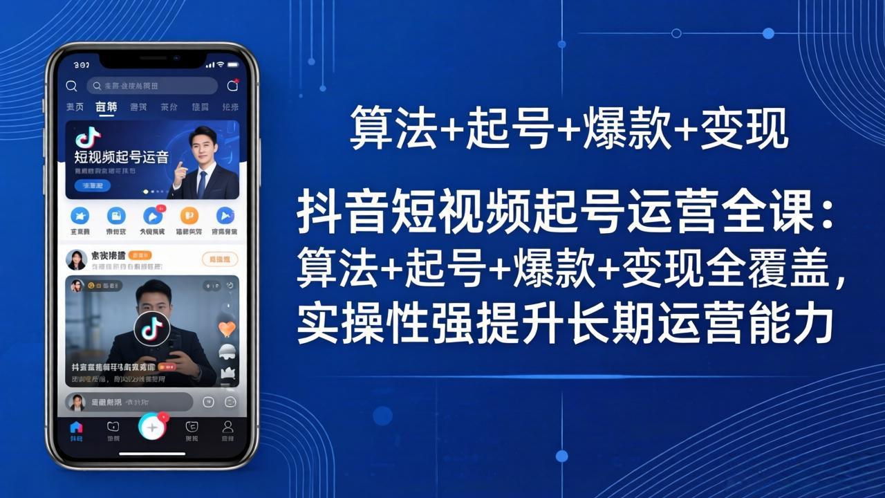 抖音短视频起号运营全课：算法+起号+爆款+变现全覆盖，实操性强提升长期运营能力-保成圈-山云人力,分享创业咨询_最新网络项目资源