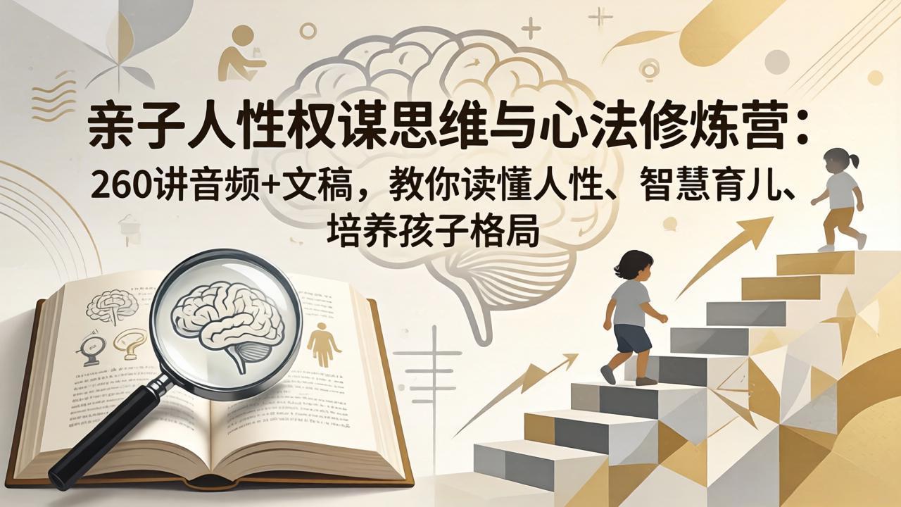 亲子人性权谋思维与心法修炼营：260讲音频+文稿，教你读懂人性、智慧育儿、培养孩子格局-保成圈-山云人力,分享创业咨询_最新网络项目资源