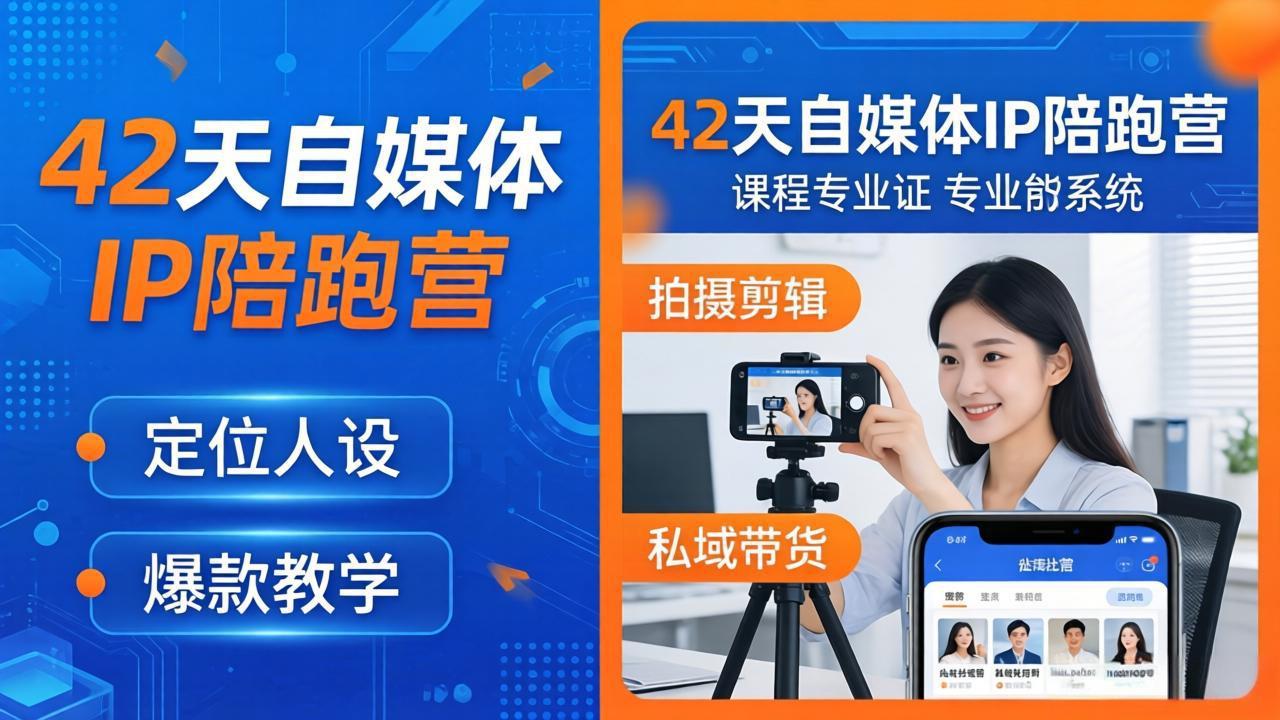 42天自媒体IP陪跑营-26年4月19更新：定位人设爆款全教学，拍摄剪辑私域带货一站式落地-保成圈-山云人力,分享创业咨询_最新网络项目资源