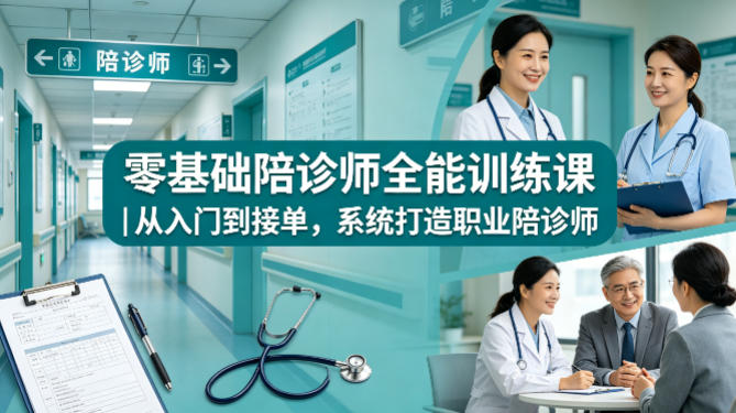 零基础陪诊师全能训练课｜从入门到接单，系统打造职业陪诊师-保成圈-山云人力,分享创业咨询_最新网络项目资源