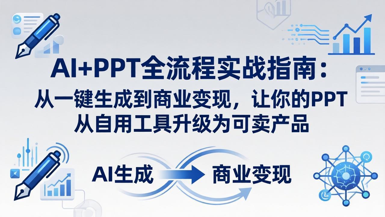 AI+PPT全流程实战指南-更新4月21：从一键生成到商业变现，让你的PPT从自用工具升级为可卖产品-保成圈-山云人力,分享创业咨询_最新网络项目资源