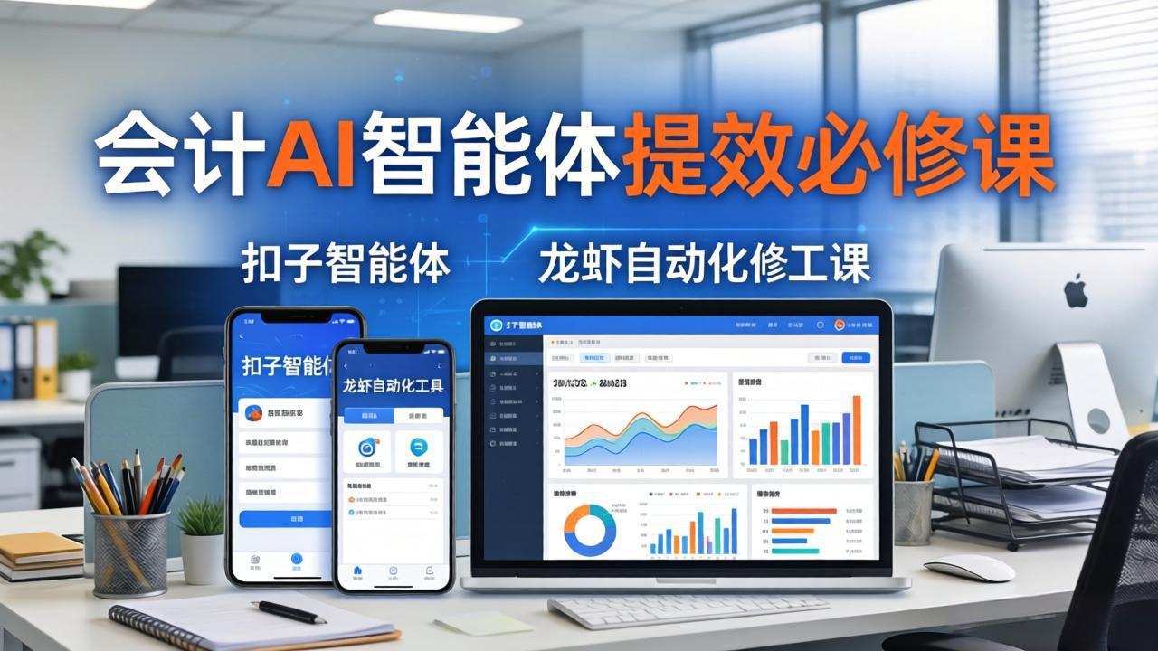 财务会计AI智能体提效必修课：扣子智能体+龙虾自动化+报表分析，一站式提升财务工作效率-保成圈-山云人力,分享创业咨询_最新网络项目资源