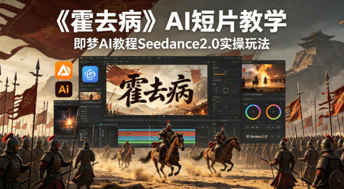 《霍去病》AI短片教学，即梦AI教程Seedance2.0实操玩法-保成圈-山云人力,分享创业咨询_最新网络项目资源