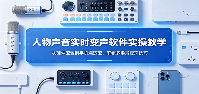 人物声音实时变声软件实操教学：从硬件配置到手机端适配，解锁多场景变声技巧-保成圈-山云人力,分享创业咨询_最新网络项目资源