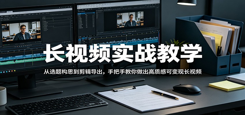 长视频实战教学，从选题构思到剪辑导出，手把手教你做出高质感可变现长视频-保成圈-山云人力,分享创业咨询_最新网络项目资源