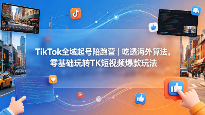 TikTok全域起号陪跑营｜吃透海外算法，零基础玩转TK短视频爆款玩法-保成圈-山云人力,分享创业咨询_最新网络项目资源