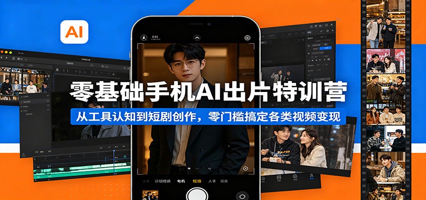 零基础手机AI出片特训营：从工具认知到短剧创作，零门槛搞定各类视频变现-保成圈-山云人力,分享创业咨询_最新网络项目资源