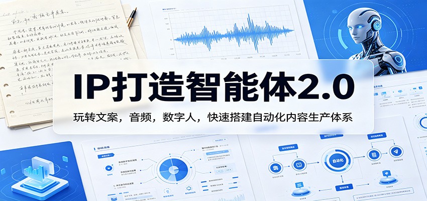IP打造智能体2.0：玩转文案，音频，数字人，快速搭建自动化内容生产体系-保成圈-山云人力,分享创业咨询_最新网络项目资源