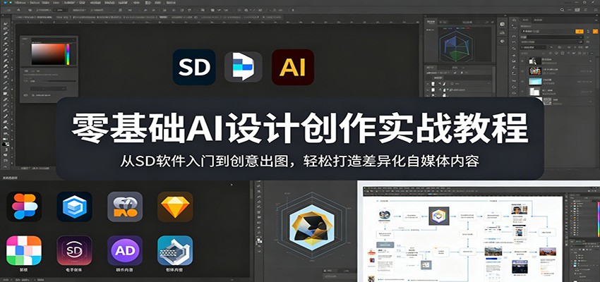 零基础AI设计创作实战教程：从SD软件入门到创意出图，轻松打造差异化自媒体内容-保成圈-山云人力,分享创业咨询_最新网络项目资源
